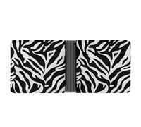 Jubonexis Black and White Jungle Camouflage Soft PU Leather Bifold Wallet, Coin Purse Credit Pass Case, Durable Card-Holder Slim Billfold for Men Woman Money Storage