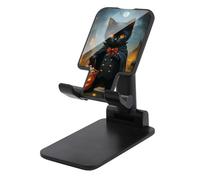 Jubonexis Black Cat Holding Candy Bag Halloween Cell Phone Stand Foldable Adjustable Phone Stand for Desk