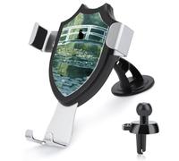 Jubonexis Black Cat on The White Arched Bridge Car Phone Holder Mount Triangle Clip Base Air Vent Cell Phone Car Mount Automotive Accessories for 4-6 Inches Cell Smartphones