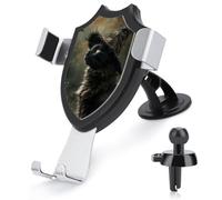 Jubonexis Black Cat Wearing A Witch's Hat Car Phone Holder Mount Triangle Clip Base Air Vent Cell Phone Car Mount Automotive Accessories for 4-6 Inches Cell Smartphones