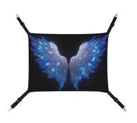 Jubonexis Blue And White Angel Wings Breathable Pet Hammock with Adjustable Straps Reversible Cat Hanging Bed Dog Mats
