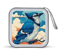 Jubonexis Blue Bird on an Branch CD Case DVD Storage Case Portable