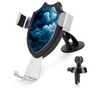 Jubonexis Blue Clouds Abstract Car Phone Holder Mount Triangle Clip Base Air Vent Cell Phone Car Mount Automotive Accessories for 4-6 Inches Cell Smartphones