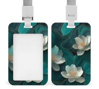 Jubonexis Blue Gold Liquid Flowing Water Texture ID Badge Holder Retractable Clip Card Holder Card Protector Name Badge Name Tag for Work Office Doctor Nurse