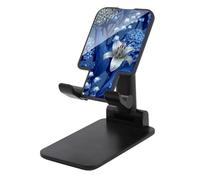 Jubonexis Blue White Lily of The Valley Hydrangea Cell Phone Stand Foldable Adjustable Phone Stand for Desk