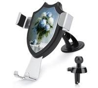Jubonexis Bouquet of Blue And White Hydrangeas in A Vase Car Phone Holder Mount Triangle Clip Base Air Vent Cell Phone Car Mount Automotive Accessories for 4-6 Inches Cell Smartphones