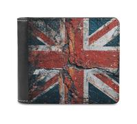 Jubonexis British Flag Soft PU Leather Bifold Wallet, Coin Purse Credit Pass Case, Durable Card-Holder Slim Billfold for Men Woman Money Storage