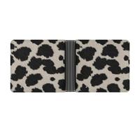 Jubonexis Brown Cow Spots Soft PU Leather Bifold Wallet, Coin Purse Credit Pass Case, Durable Card-Holder Slim Billfold for Men Woman Money Storage