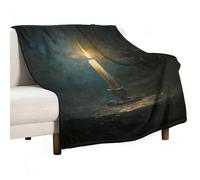 Jubonexis Candle in The Darkness Dark Fantasy Anti Pilling Throw Blankets Cozy Durable Blanket for Bedroom Living Rooms Couch Sofa Bed 50"x60"