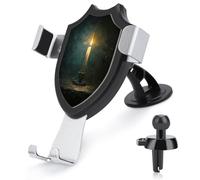 Jubonexis Candle in The Darkness Dark Fantasy Car Phone Holder Mount Triangle Clip Base Air Vent Cell Phone Car Mount Automotive Accessories for 4-6 Inches Cell Smartphones