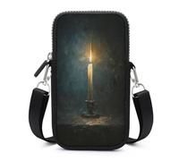 Jubonexis Candle in The Darkness Dark Fantasy Crossbody Mobile Phone Bag Smartphone Bag With Adjustable Strap