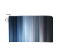 Jubonexis Canvas Wallet Bag,Abstract Blue White Vertical Gradient Print Coin Purse, Zipper Change Purse,Small Cosmetic Bag
