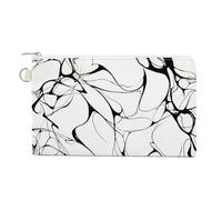 Jubonexis Canvas Wallet Bag,Abstract Flowing Energetic Currents Print Coin Purse, Zipper Change Purse,Small Cosmetic Bag
