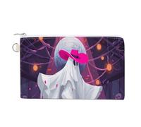 Jubonexis Canvas Wallet Bag,Hot Pink Cowgirl Boots Ghost Dancing Print Coin Purse, Zipper Change Purse,Small Cosmetic Bag