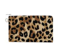 Jubonexis Canvas Wallet Bag,Modern Abstract Leopard Print Print Coin Purse, Zipper Change Purse,Small Cosmetic Bag