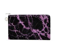 Jubonexis Canvas Wallet Bag,Neon Mauve Black Color Luxury Marble Print Coin Purse, Zipper Change Purse,Small Cosmetic Bag
