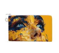 Jubonexis Canvas Wallet Bag,Pretty Woman Face Print Coin Purse, Zipper Change Purse,Small Cosmetic Bag