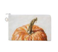 Jubonexis Canvas Wallet Bag,Pumpkin with Word Hope Print Coin Purse, Zipper Change Purse,Small Cosmetic Bag