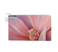 Jubonexis Canvas Wallet Bag,Surreal Flower Print Coin Purse, Zipper Change Purse,Small Cosmetic Bag