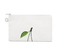 Jubonexis Canvas Wallet Bag,Two Cartoon Cherries Print Coin Purse, Zipper Change Purse,Small Cosmetic Bag