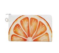 Jubonexis Canvas Wallet Bag,Watercolor Orange Slice Print Coin Purse, Zipper Change Purse,Small Cosmetic Bag