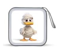 Jubonexis Cartoon Duck Dressed As A Mummy CD Case DVD Storage Case Portable for Car Home Travel
