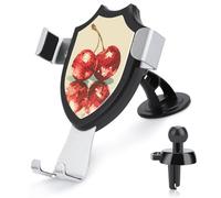 Jubonexis Cherry Fruit Disco Ball Vintage Car Phone Holder Mount Triangle Clip Base Air Vent Cell Phone Car Mount Automotive Accessories for 4-6 Inches Cell Smartphones