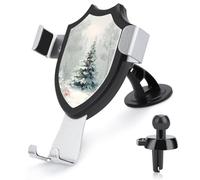 Jubonexis Christmas Tree in The Woods Car Phone Holder Mount Triangle Clip Base Air Vent Cell Phone Car Mount Automotive Accessories for 4-6 Inches Cell Smartphones