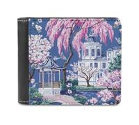 Jubonexis Classic French Floral Soft PU Leather Bifold Wallet, Coin Purse Credit Pass Case, Durable Card-Holder Slim Billfold for Men Woman Money Storage