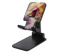 Jubonexis Classic Red Covered Bridge Cell Phone Stand Foldable Adjustable Phone Stand for Desk