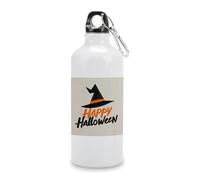 Jubonexis Classic Witch Hat Happy Halloween Travel Aluminum Water Bottle, Sport Bottle with Twist Cap Buckle for Men Women Camping Hiking 600ml