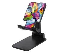 Jubonexis Colorful Cat Face Cell Phone Stand Foldable Adjustable Phone Stand for Desk