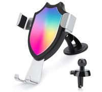 Jubonexis Colorful Dreamy Gradient Spectrum Car Phone Holder Mount Triangle Clip Base Air Vent Cell Phone Car Mount Automotive Accessories for 4-6 Inches Cell Smartphones