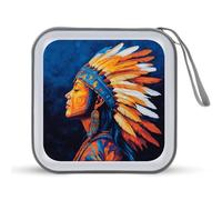 Jubonexis Colorful Indian Motif CD Case DVD Storage Case Portable for Car Home Travel