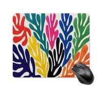 Jubonexis Colorful Organic Coral-like Shapes Abstract Composition Mouse Pad, Small Office Computer Mouse Pads for Desk Laptop with Non-Slip Rubber Base Mouse Mat, Gaming Mouse Pads