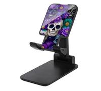 Jubonexis Colorful Skulls And Flowers Cell Phone Stand Foldable Adjustable Phone Stand for Desk