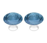 Jubonexis Cursed Dead Forest Pale Skeletal Trees Round Drawer Cabinet Knobs Handles with Screws,2 Pcs, Drawer Dresser Knob Pulls Decor for Wardrobe Cupboard Home Office Kitchen