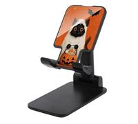 Jubonexis Cute Black Cat in A White Ghost Sheet Cell Phone Stand Foldable Adjustable Phone Stand for Desk
