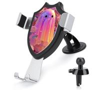 Jubonexis Cute Cartoon Rainbow Ghost Car Phone Holder Mount Triangle Clip Base Air Vent Cell Phone Car Mount Automotive Accessories for 4-6 Inches Cell Smartphones