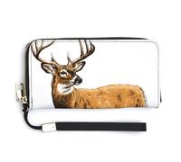 Jubonexis Cute Dog Simple PU Leather Clutch Long Bifold Wallet, Coin Purse Credit Pass Case, Durable Card-Holder Money Storage for Women Men