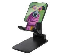Jubonexis Cute Dog Wearing Purple Glasses Cell Phone Stand Foldable Adjustable Phone Stand for Desk