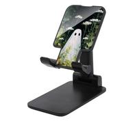 Jubonexis Cute Garden Ghost White Flowers Green Leaf Cell Phone Stand Foldable Adjustable Phone Stand for Desk