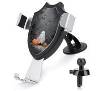 Jubonexis Cute Ghost And Pumpkin in The Woods Car Phone Holder Mount Triangle Clip Base Air Vent Cell Phone Car Mount Automotive Accessories for 4-6 Inches Cell Smartphones