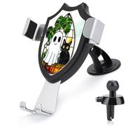 Jubonexis Cute Ghost Black Cat Green Plant Car Phone Holder Mount Triangle Clip Base Air Vent Cell Phone Car Mount Automotive Accessories for 4-6 Inches Cell Smartphones