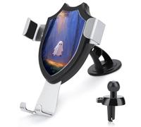 Jubonexis Cute Ghost on A Swing Car Phone Holder Mount Triangle Clip Base Air Vent Cell Phone Car Mount Automotive Accessories for 4-6 Inches Cell Smartphones