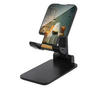 Jubonexis Cute Ghost Reading Under A Soft Lamp Cell Phone Stand Foldable Adjustable Phone Stand for Desk