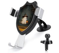 Jubonexis Cute Ghost Witch Hat on Swing Car Phone Holder Mount Triangle Clip Base Air Vent Cell Phone Car Mount Automotive Accessories for 4-6 Inches Cell Smartphones