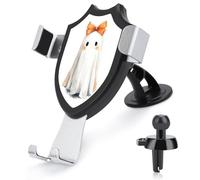 Jubonexis Cute Ghost with Orange Bow Car Phone Holder Mount Triangle Clip Base Air Vent Cell Phone Car Mount Automotive Accessories for 4-6 Inches Cell Smartphones