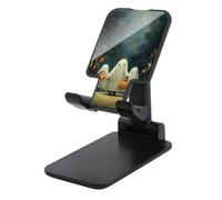 Jubonexis Cute Ghosts Carrying Pumpkins Dark Forest Cell Phone Stand Foldable Adjustable Phone Stand for Desk