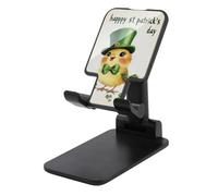 Jubonexis Cute Happy Bird Wearing Green Leprechaun Top Hat Cell Phone Stand Foldable Adjustable Phone Stand for Desk